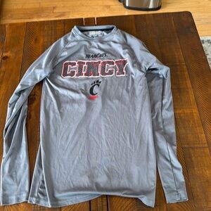 UC Bearcats gray long sleeve. Size small men’s. Section 102 Magestic